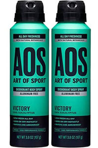 3 Pack Lot AOS Art of Sport Victory Cool Eucalyptus Deodorant Body Spray